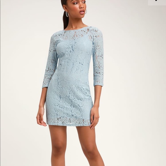 BB Dakota | Dresses | Bb Dakota Blue Lace Dress | Poshmark